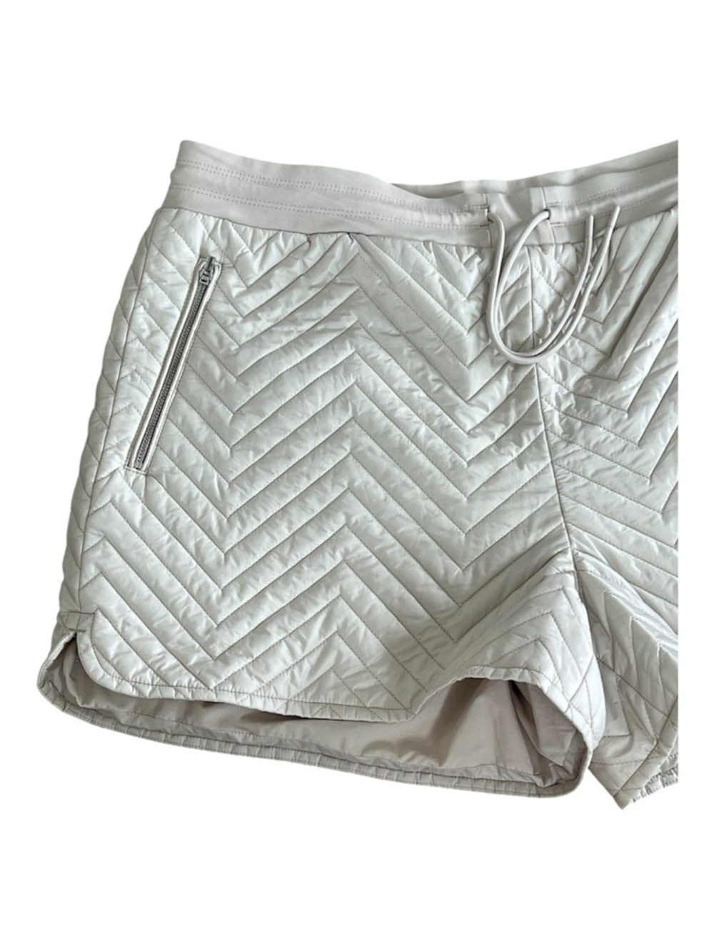 ATHLETA Apres Quilted Ski Short Cream Size 16 - Picture 6 of 11
